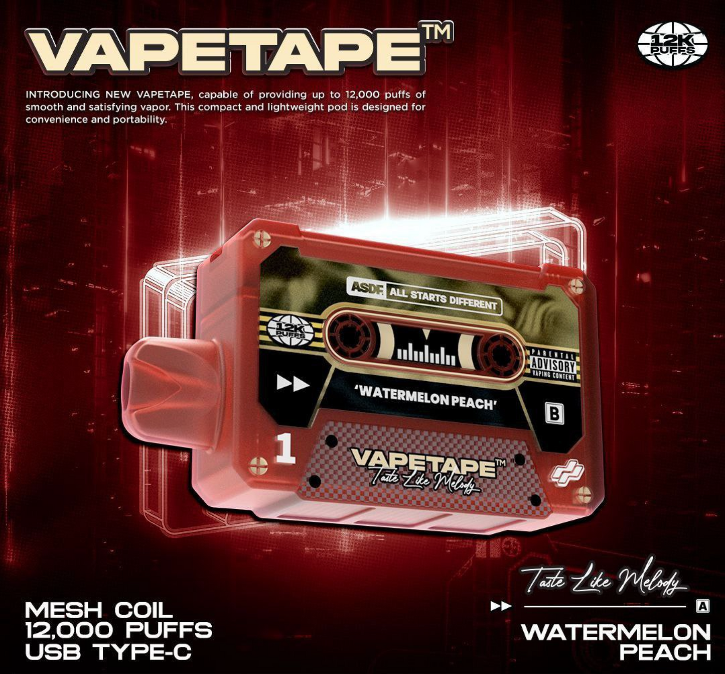 Vapetape 12000 Puffs