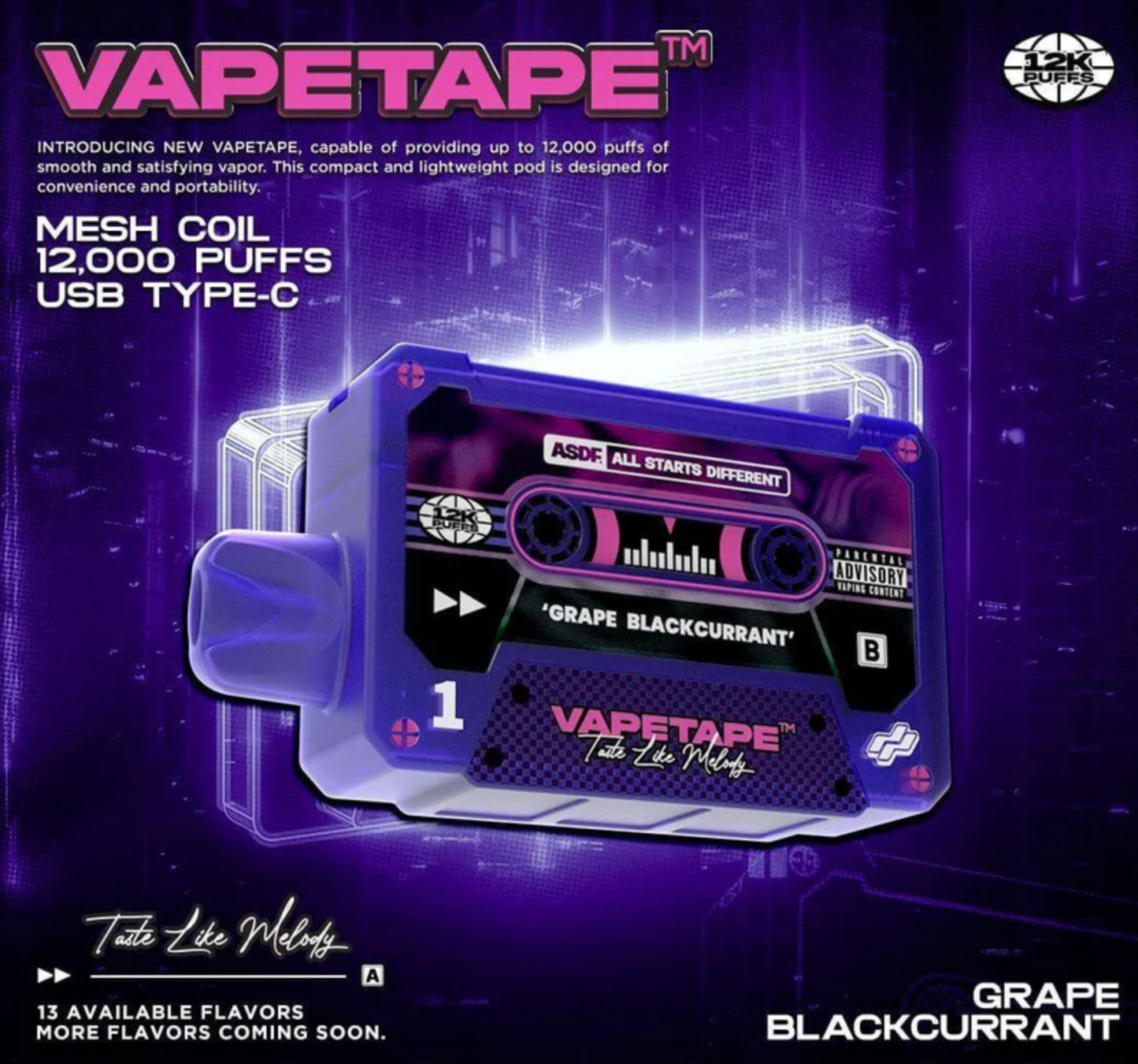 Vapetape 12000 Puffs