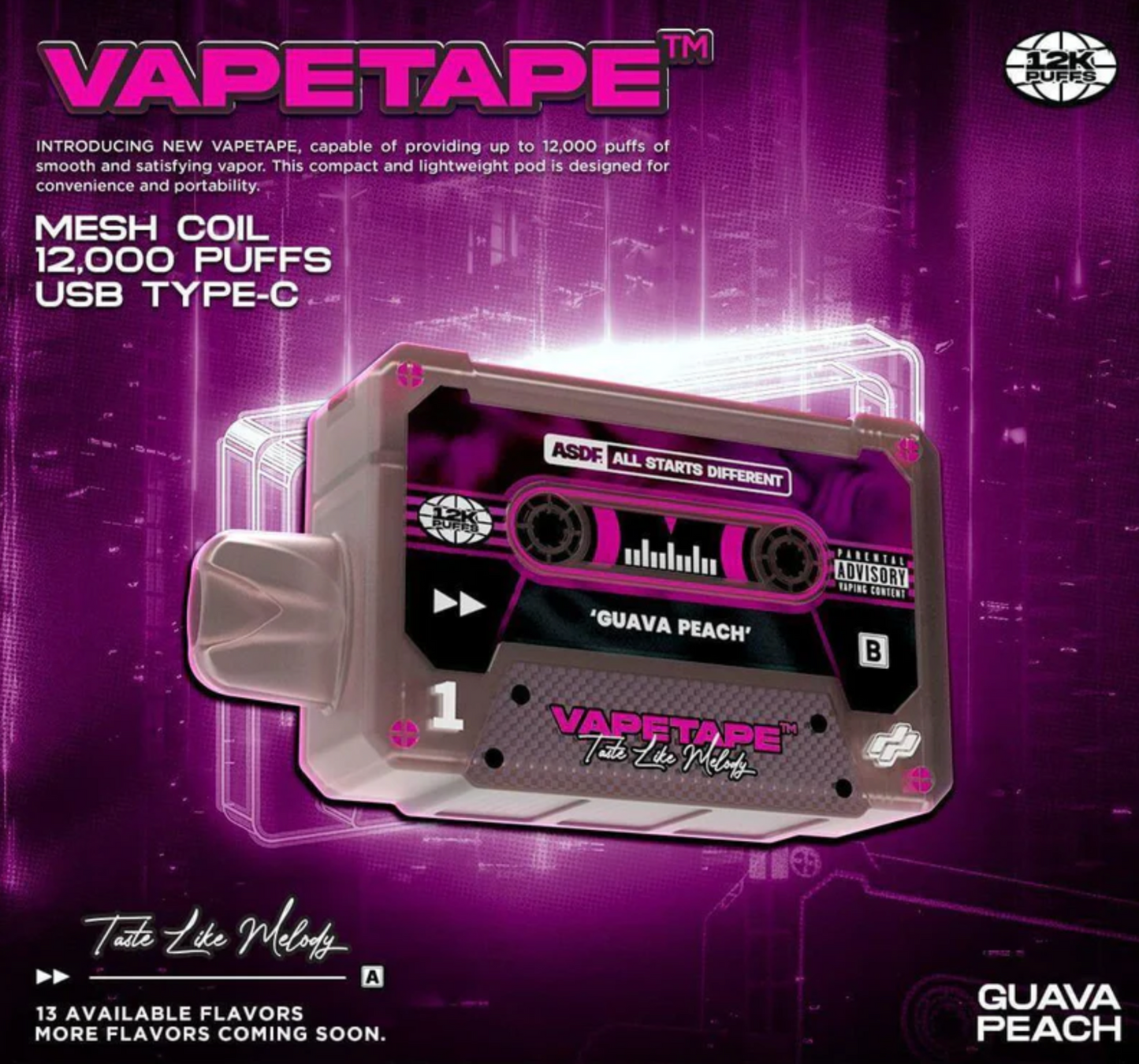Vapetape 12000 Puffs