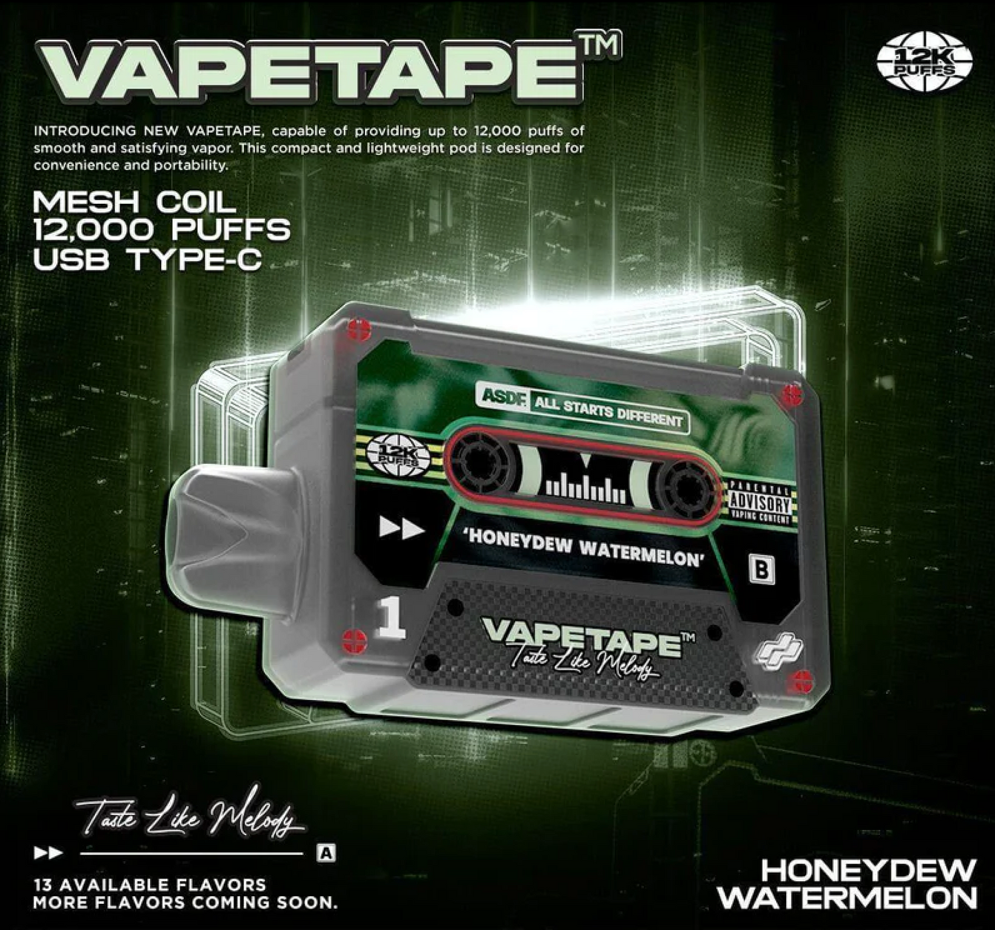 Vapetape 12000 Puffs