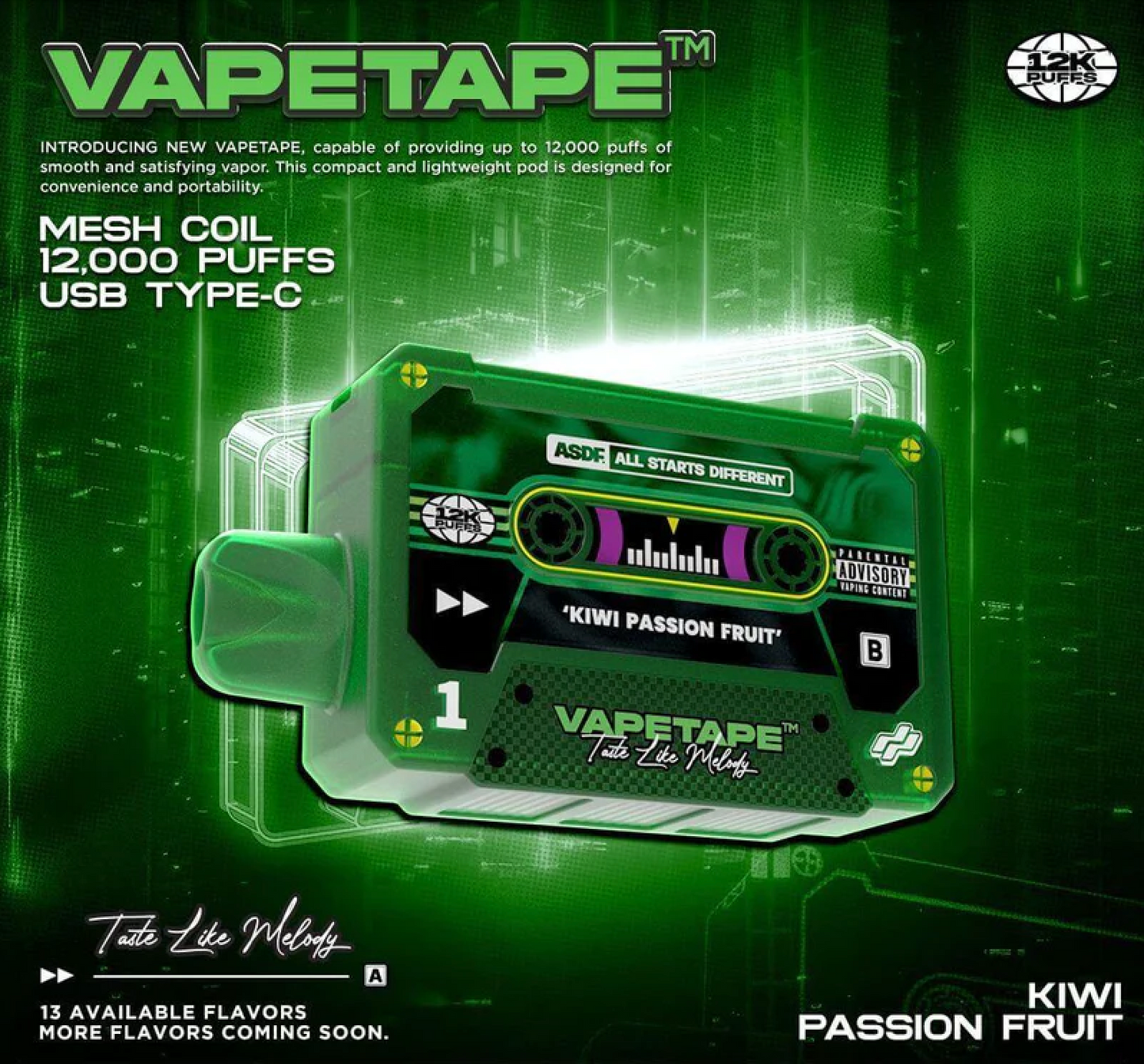 Vapetape 12000 Puffs