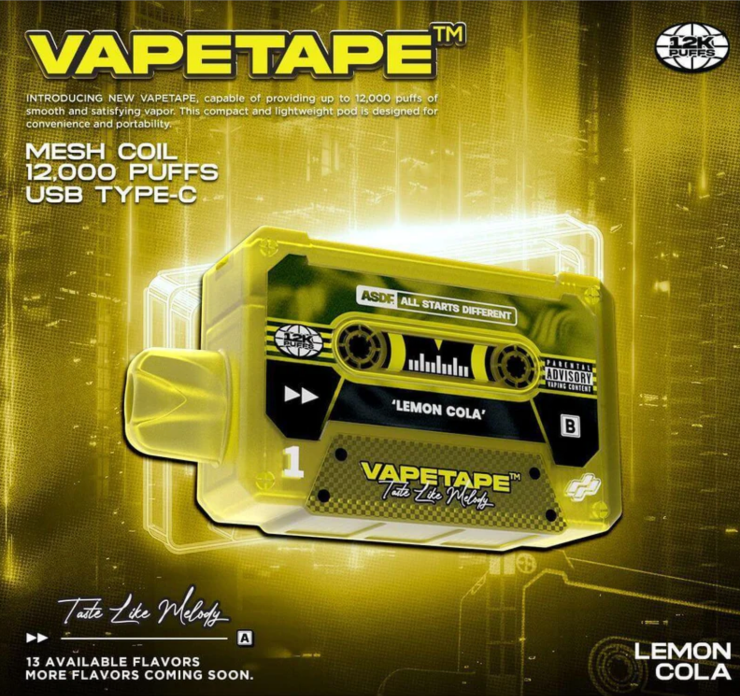 Vapetape 12000 Puffs