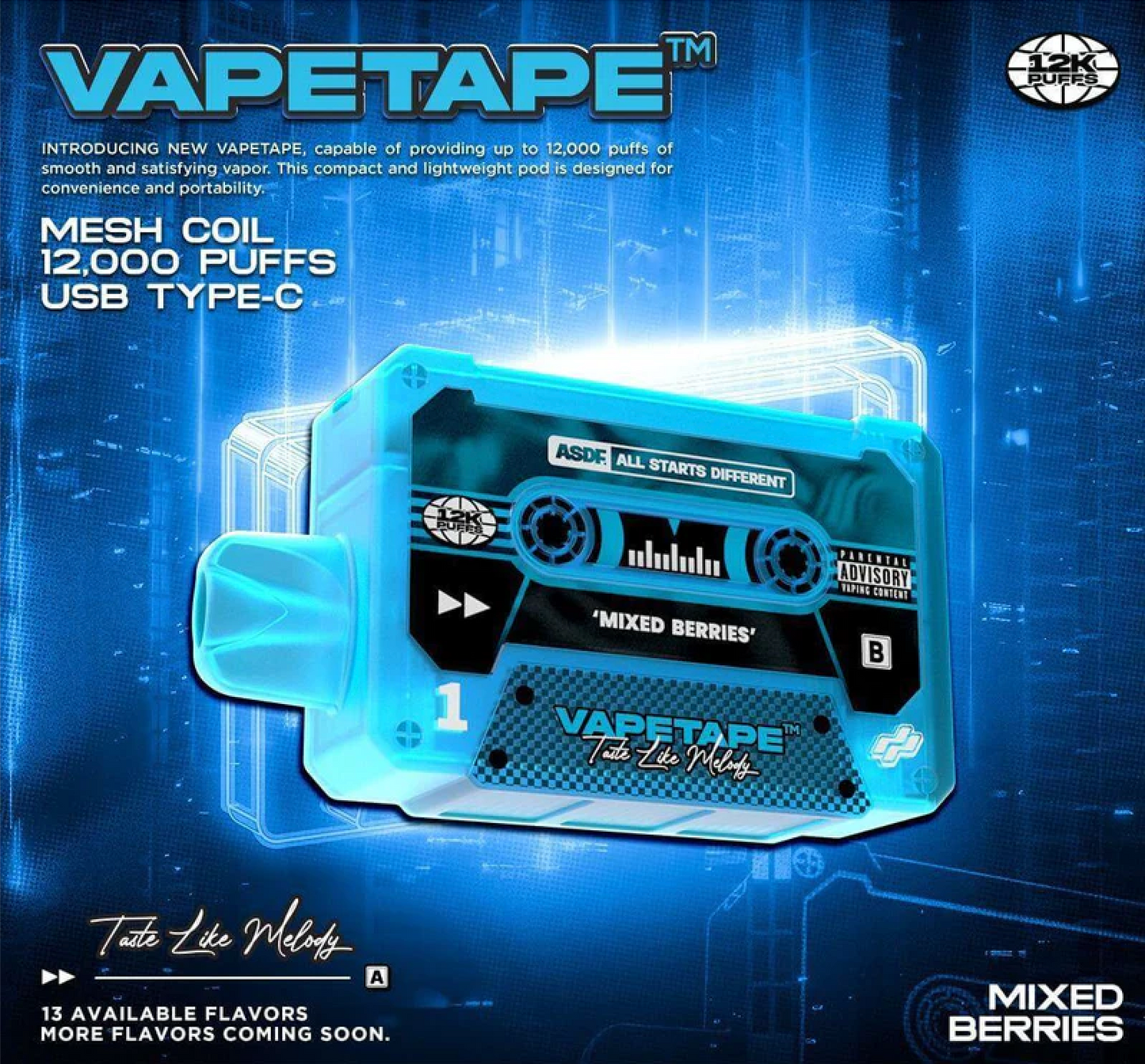 Vapetape 12000 Puffs