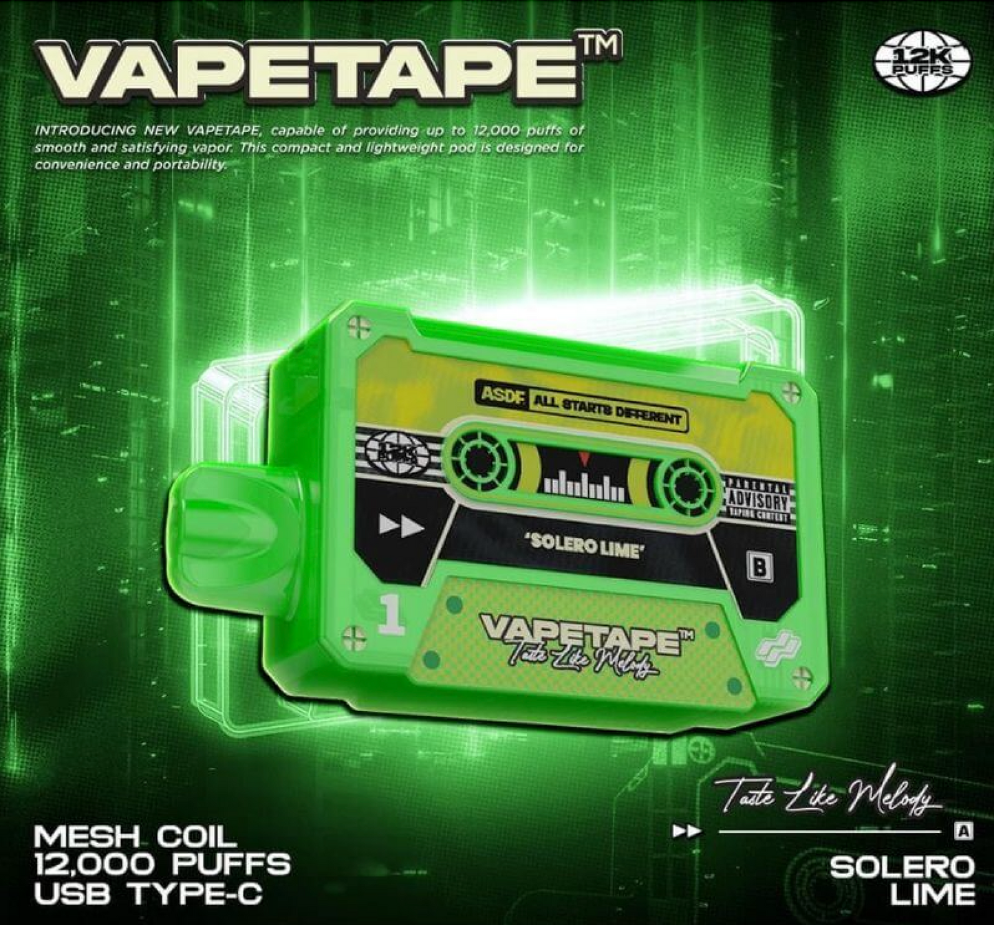 Vapetape 12000 Puffs