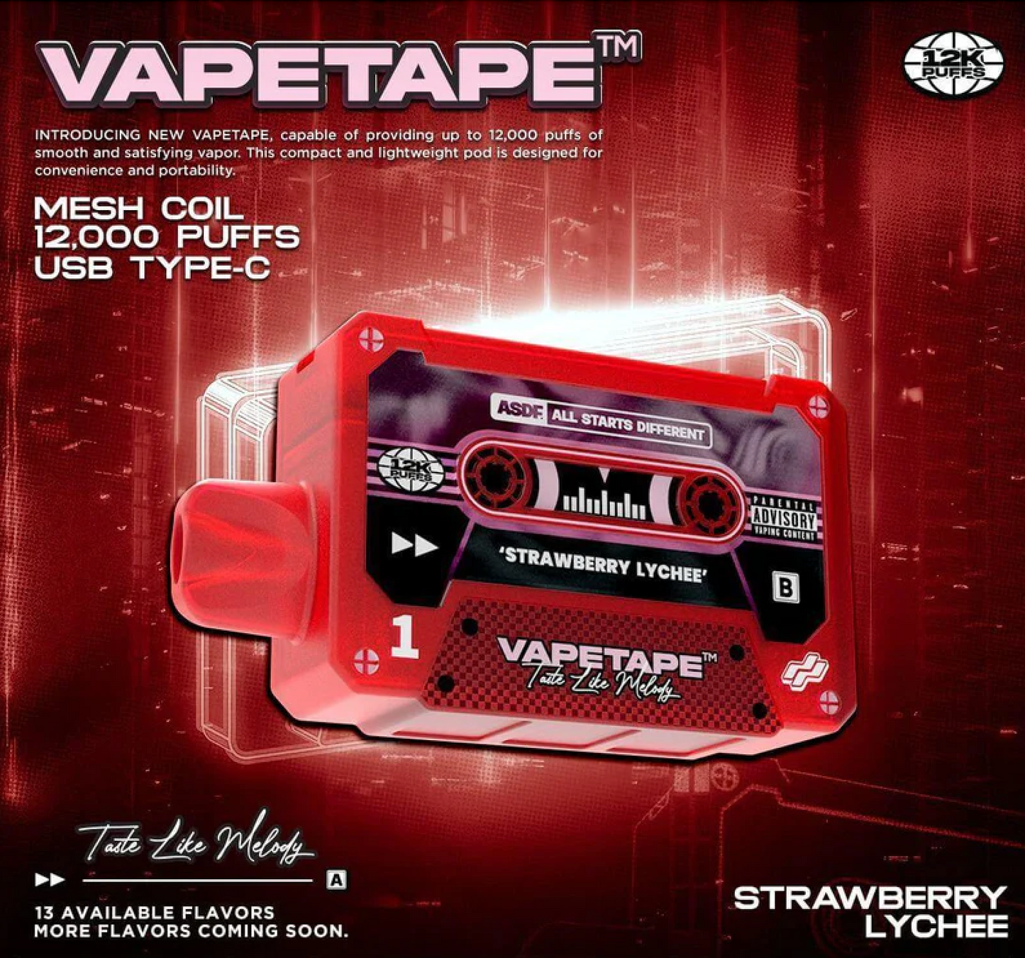 Vapetape 12000 Puffs