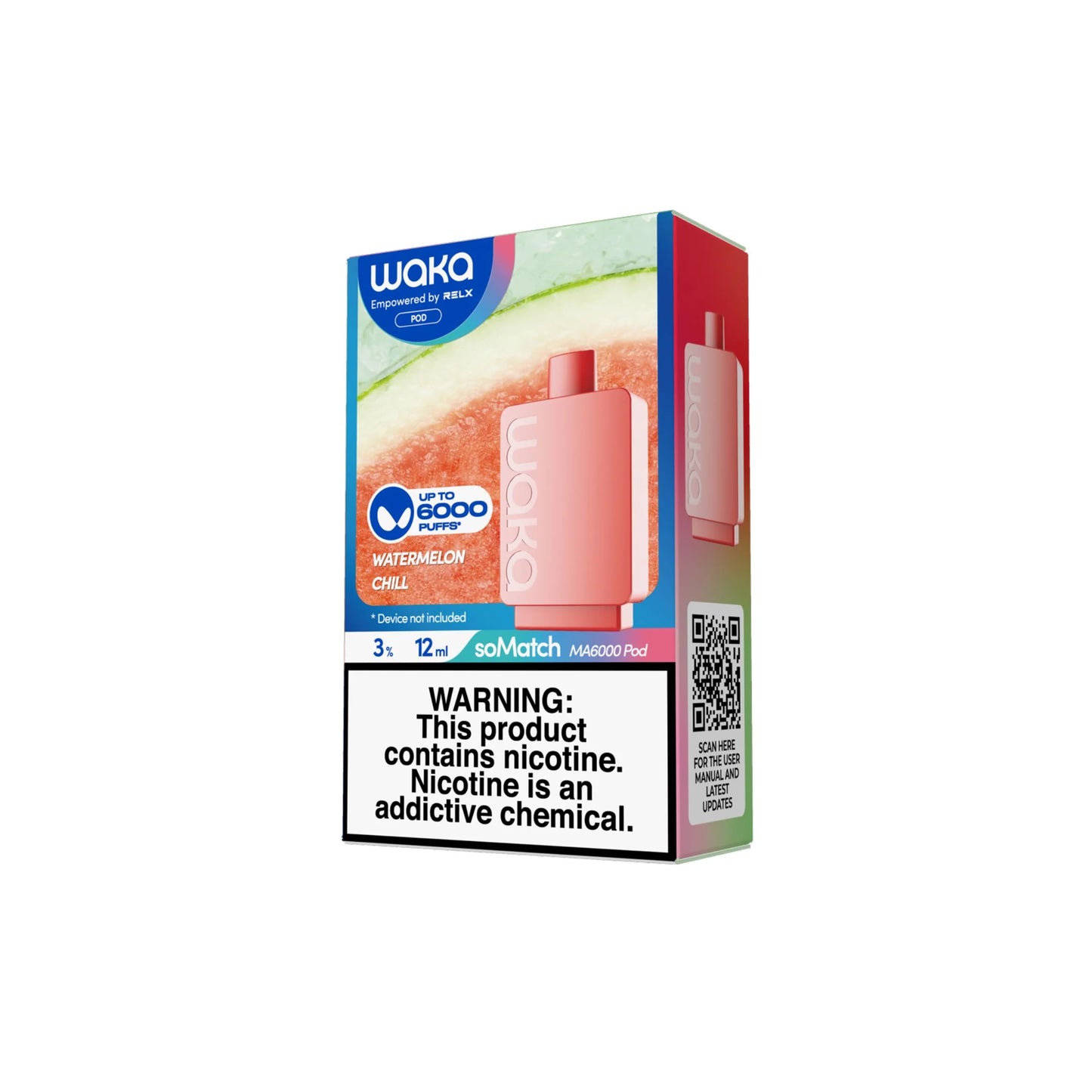 Relx | WAKA SoMatch 6000 Puff [3% Nicotine]