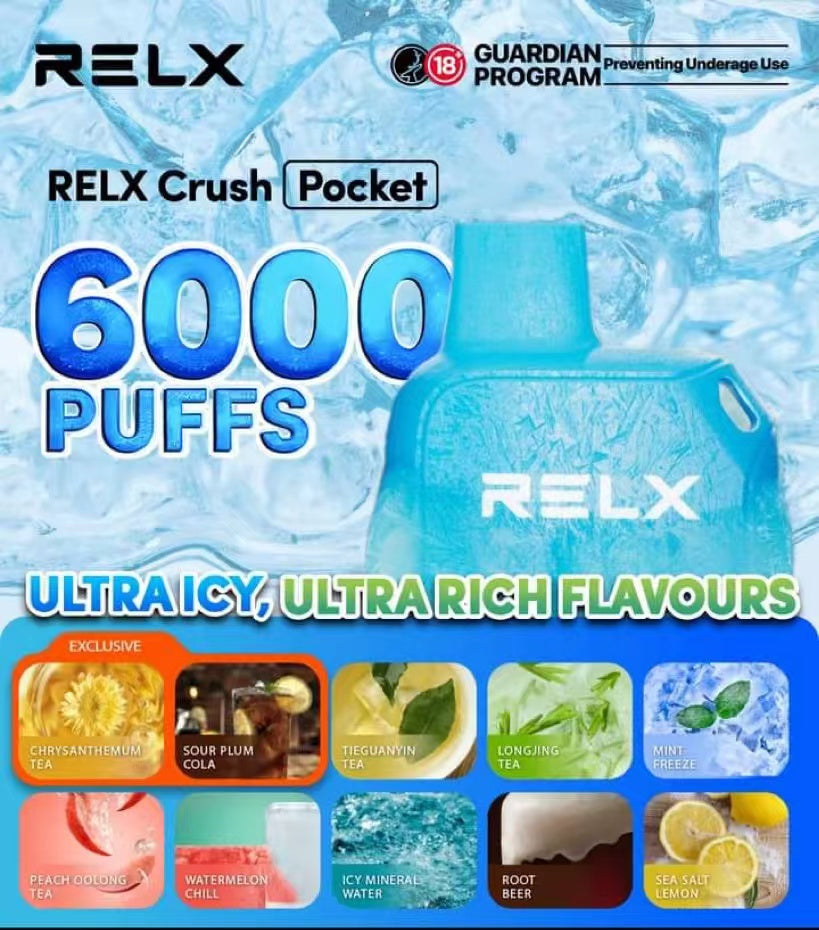 RELX CRUSH POCKET 6000 PUFF
